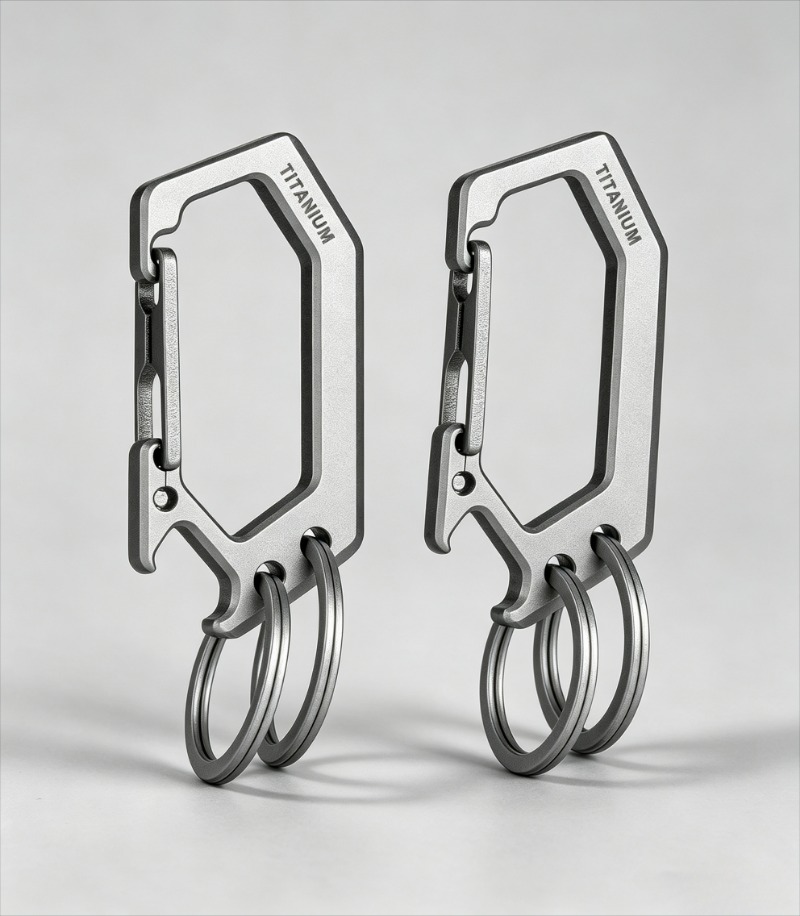 Bottle Opener Keyring - Titanium Alloy Fish Bone Key Ring
