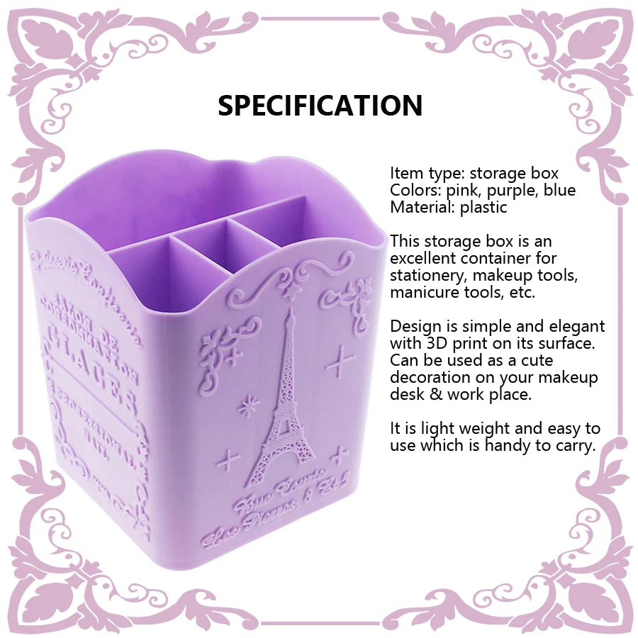 4-Compartment Nail Art Brush H - Nail File Titanium 评论和价格