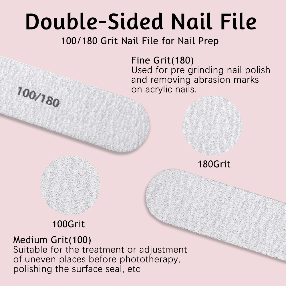5Pcs Nail File 100/180/240 Woo - Nail File Titanium 评论和价格