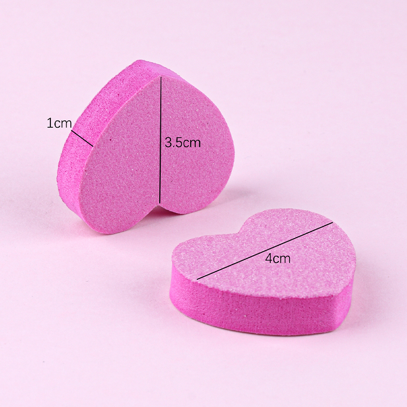 Mini Heart Foam Nail Buffer Bl - Nail File Titanium 评论和价格