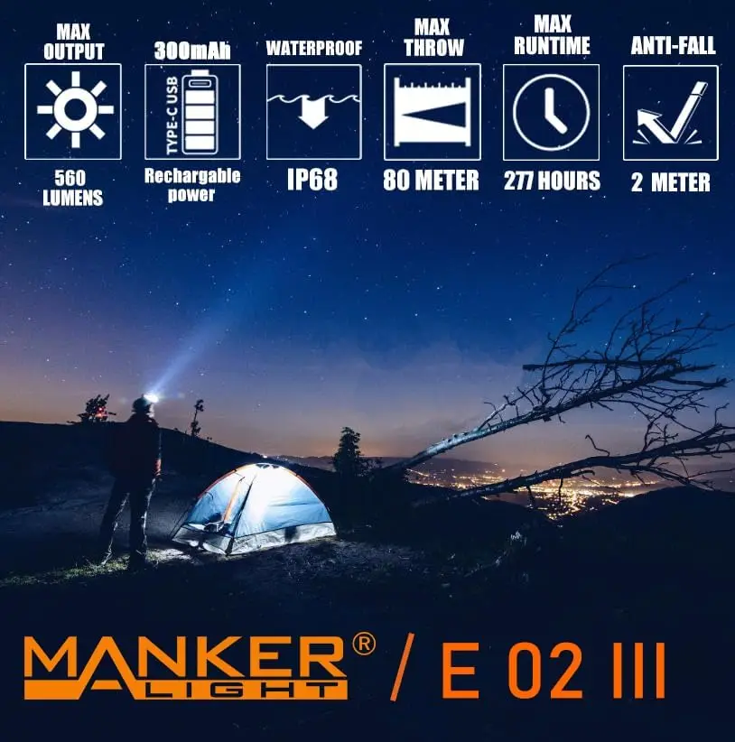 Manker E02III Everyday-Carry F - Edc Carry Flashlight 评论和价格