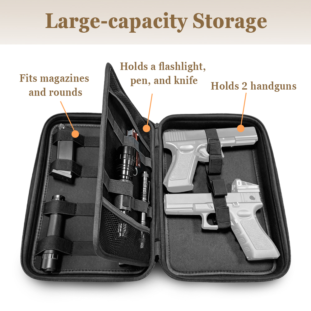 Tactical Pistol Gun Case Dual  - Edc Concealed Carry Bag 评论和价格