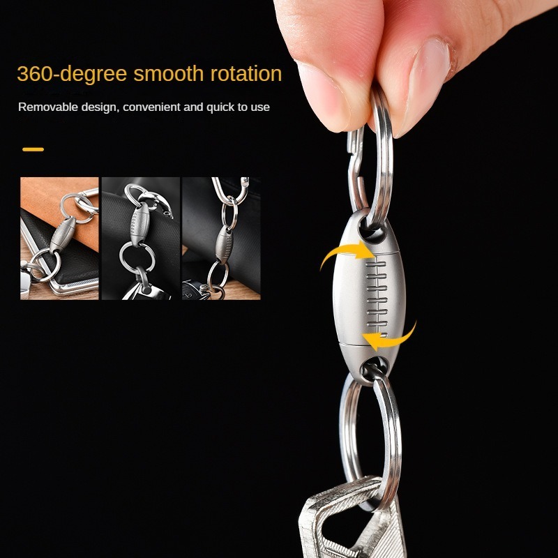 Titanium Rugby Shape Keychain  - Edc Carry Backpack 评论和价格