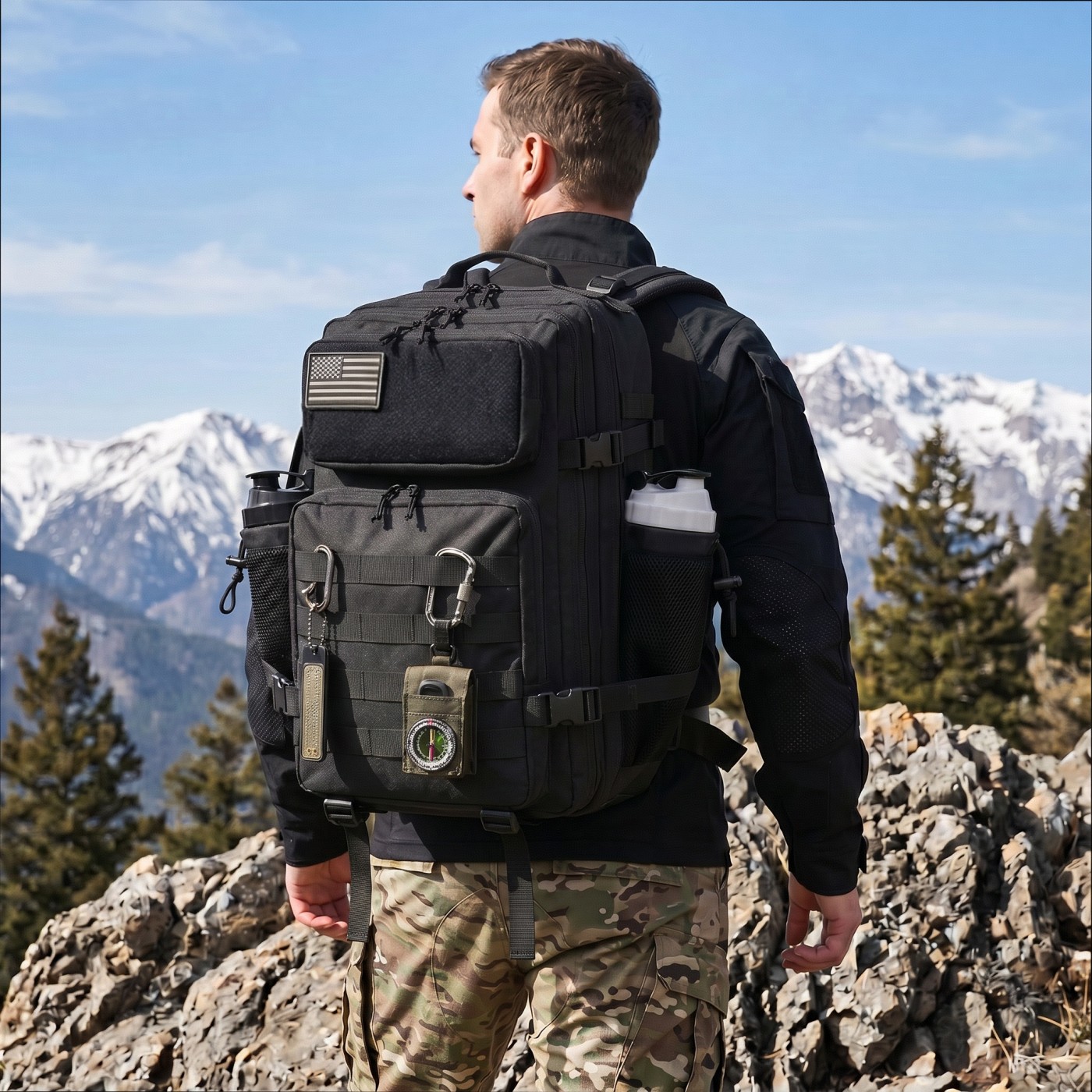 45L Large Capacity Tactical Fi - Edc Carry Backpack 评论和价格