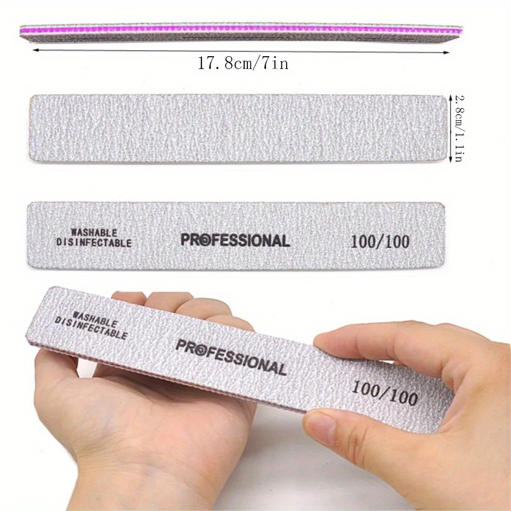 Straight Nail File 80/100/180/ - Nail File Titanium 评论和价格