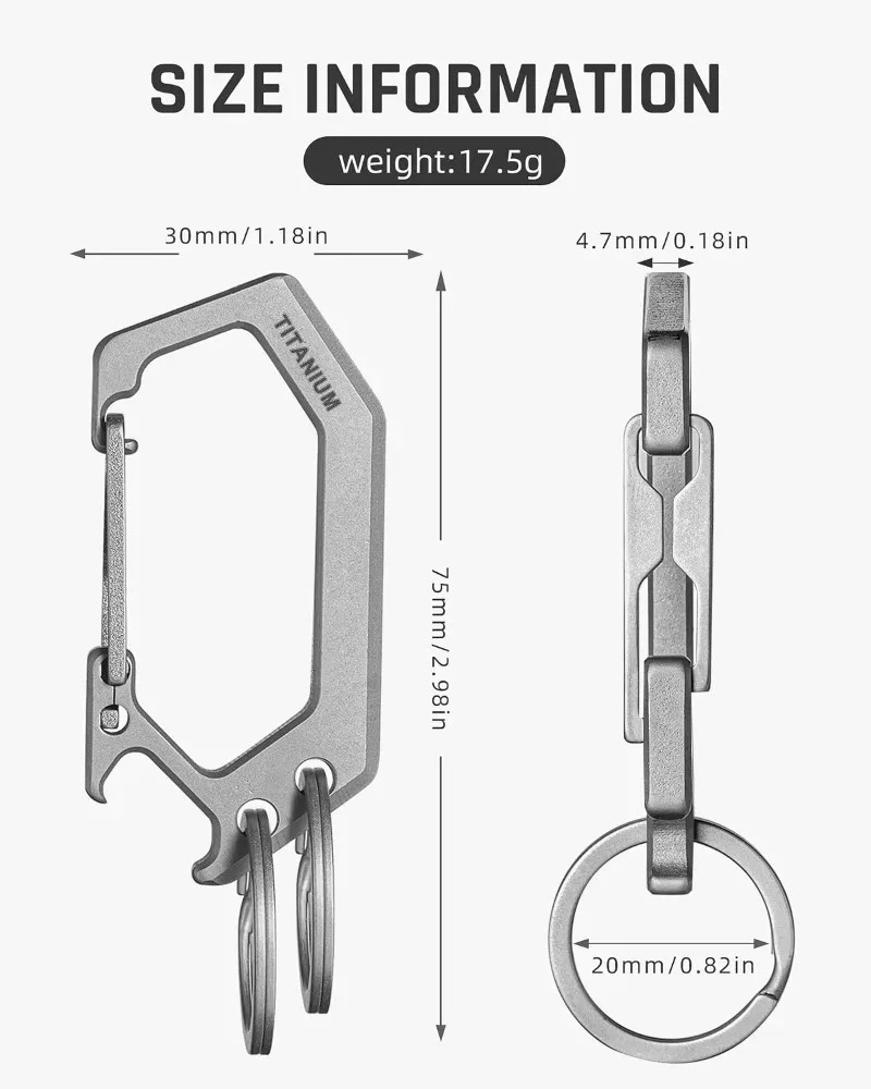 Titanium Alloy Fish Bone Key R - Bottle Opener Keyring 评论和价格