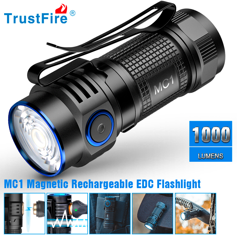 Trustfire MC1 Usb Rechargeable - Edc Carry Flashlight 评论和价格